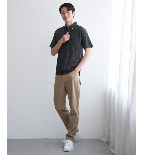 IKKA LOUNGE「【吸水速乾／イージーケア】ボタンダウンポロシャツ」|Tシャツ・カットソー|