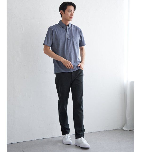 IKKA LOUNGE「【吸水速乾／イージーケア】ボタンダウンポロシャツ」|Tシャツ・カットソー|