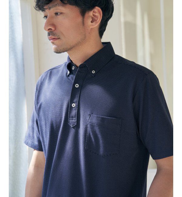 IKKA LOUNGE「【吸水速乾／イージーケア】ボタンダウンポロシャツ」|Tシャツ・カットソー|