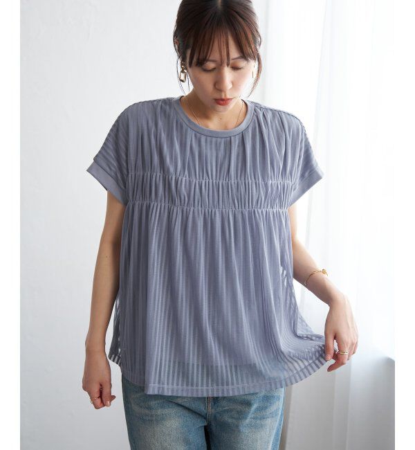 ikka「ストライプチュール2WAYプルオーバー」|その他|