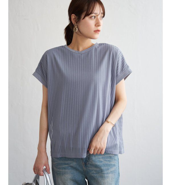 ikka「ストライプチュール2WAYプルオーバー」|その他|