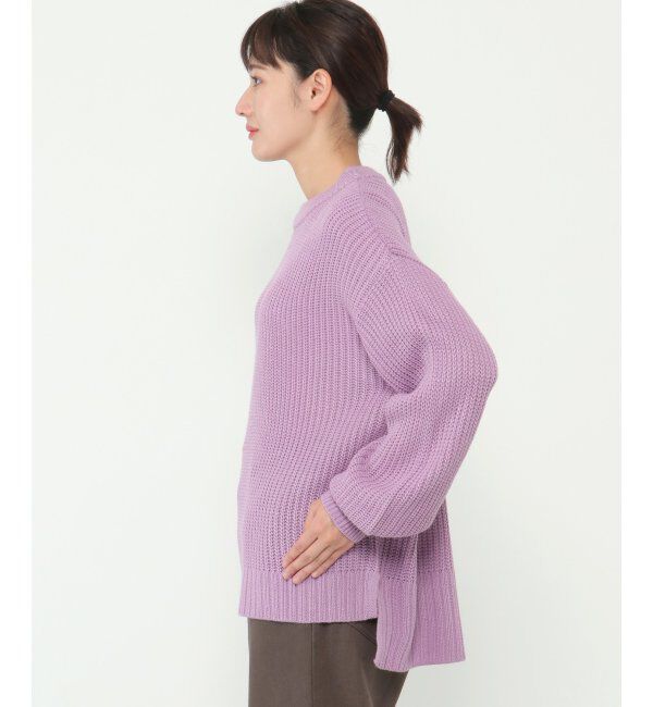 Lbc with Life「畦ビッグシルエットカラーニット」|カーディガン|