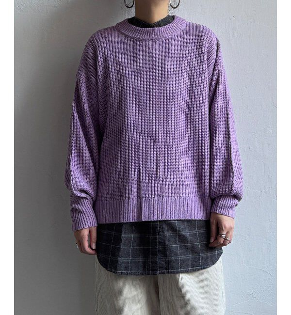 Lbc with Life「畦ビッグシルエットカラーニット」|カーディガン|