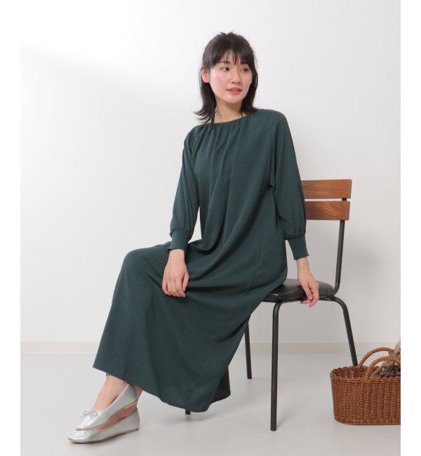 Lbc with Life「楊柳リブ使いワンピース」|ワンピース|Dkグリーン