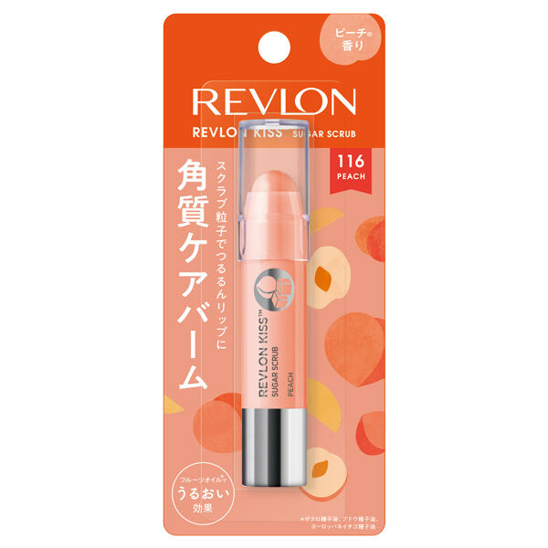 レブロン「レブロン キス シュガー スクラブ 116 ピーチ ピーチの香り (2.6g)」|リップメイク|