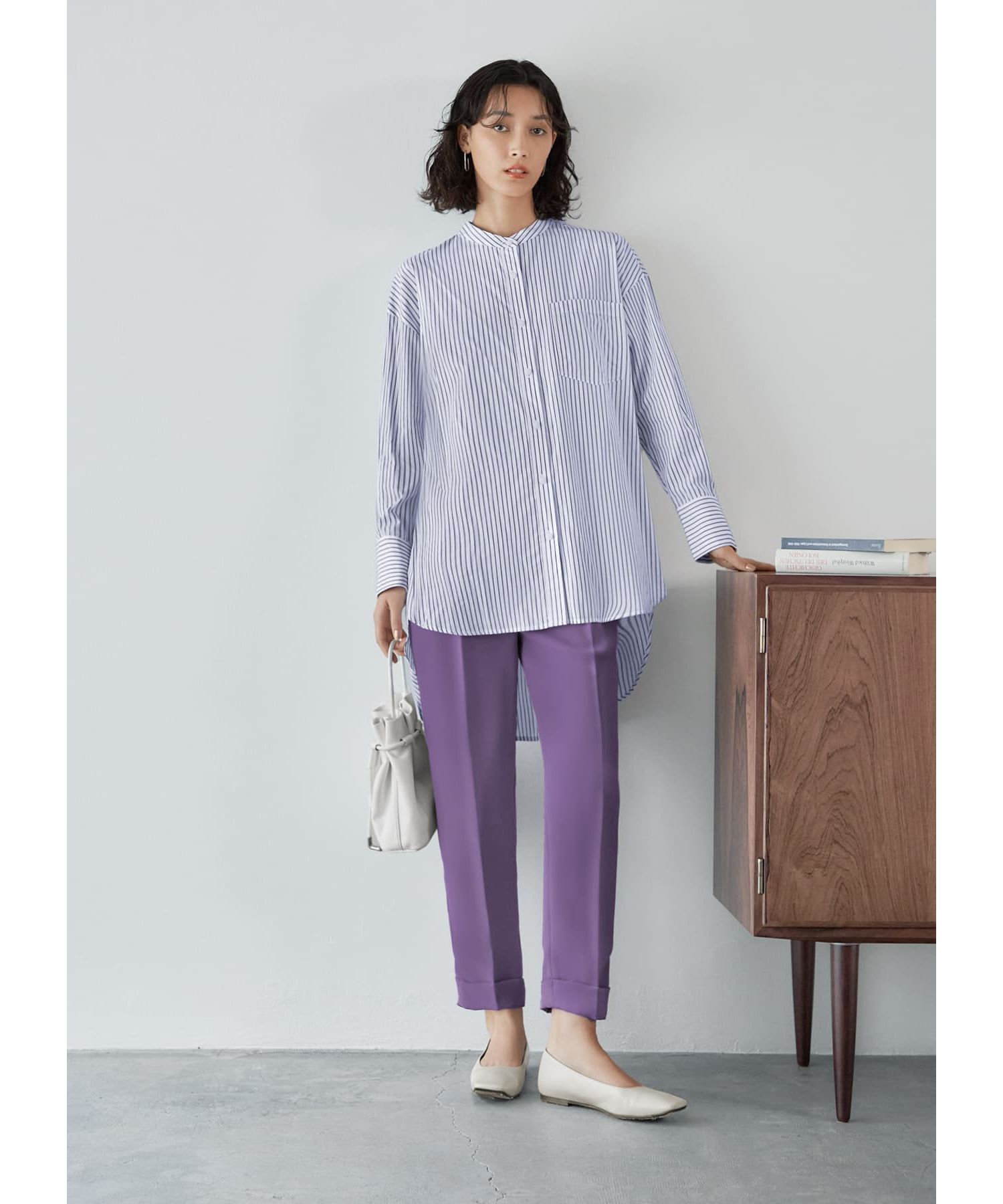 STYLE DELI「バンドカラーストライプシャツ」|シャツ・ブラウス|