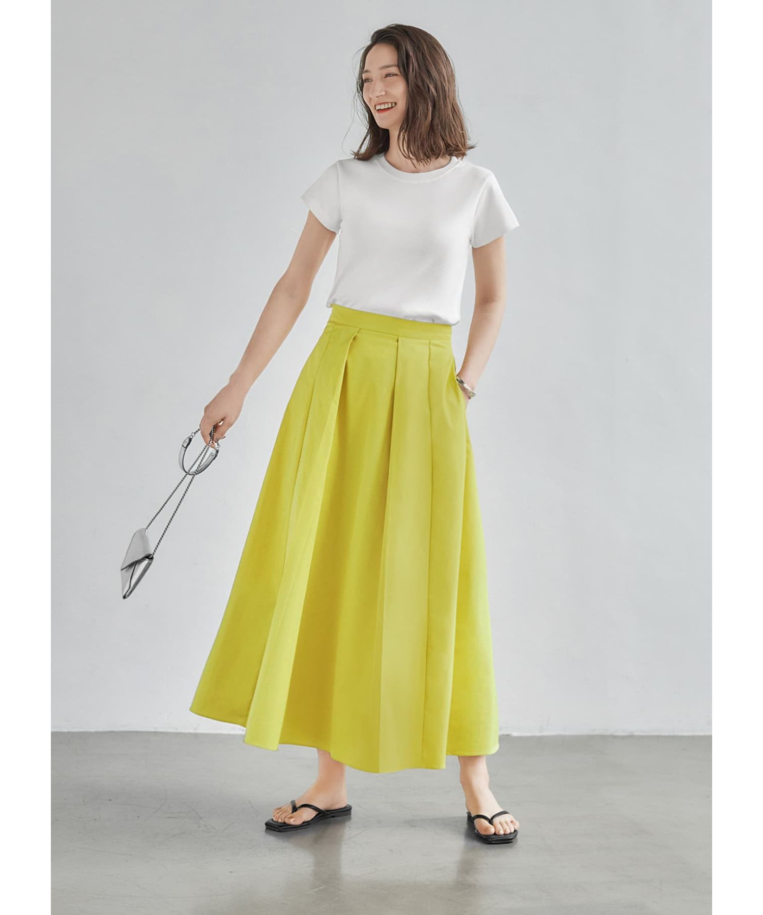 STYLE DELI「ブルゾン生地ボリュームタックスカート」|スカート|