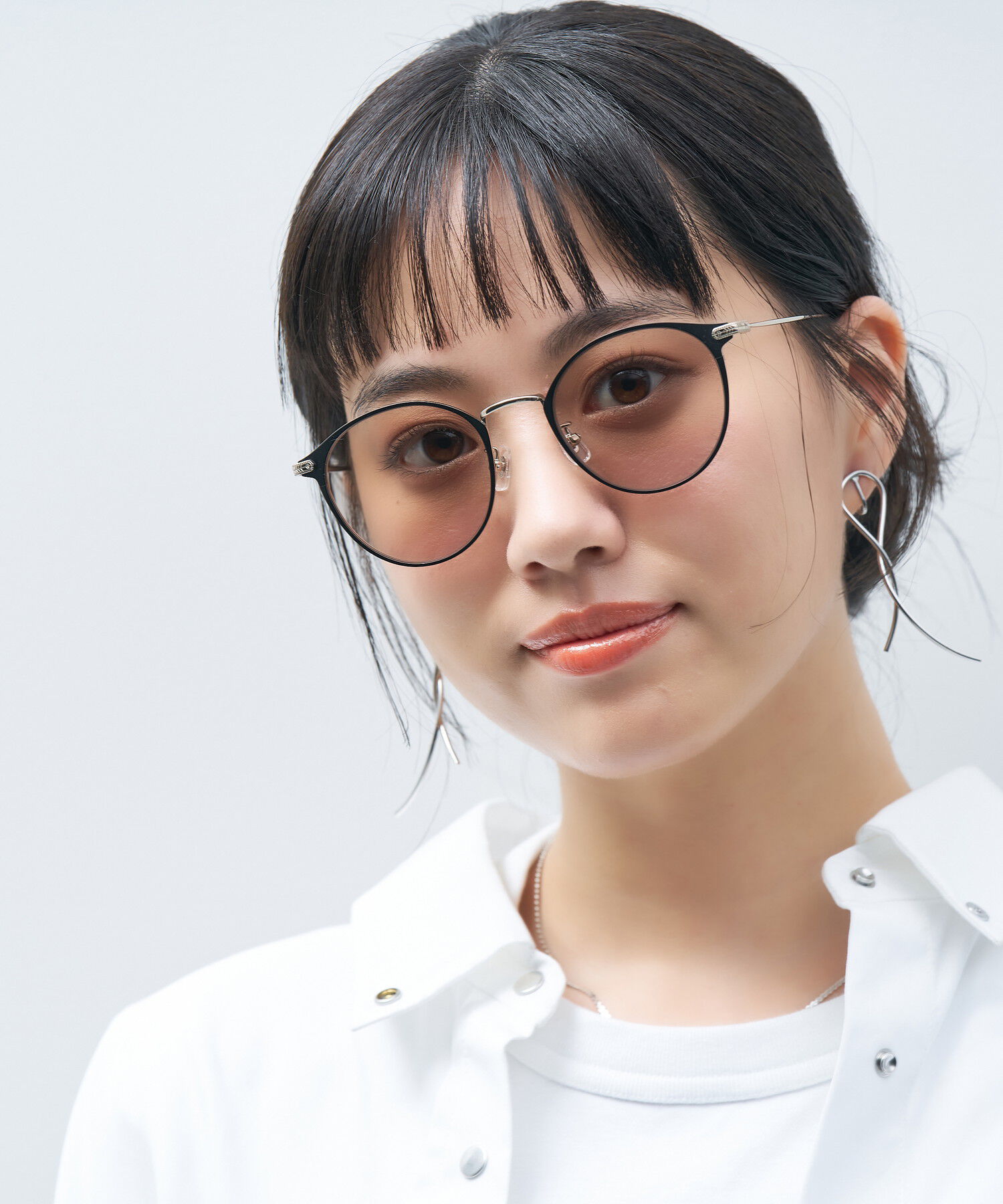  「Zoff | UNITED ARROWS ボストン型 サングラス メタル チタン 軽量 UVカット ユナイテッドアローズ」|サングラス|ブラック