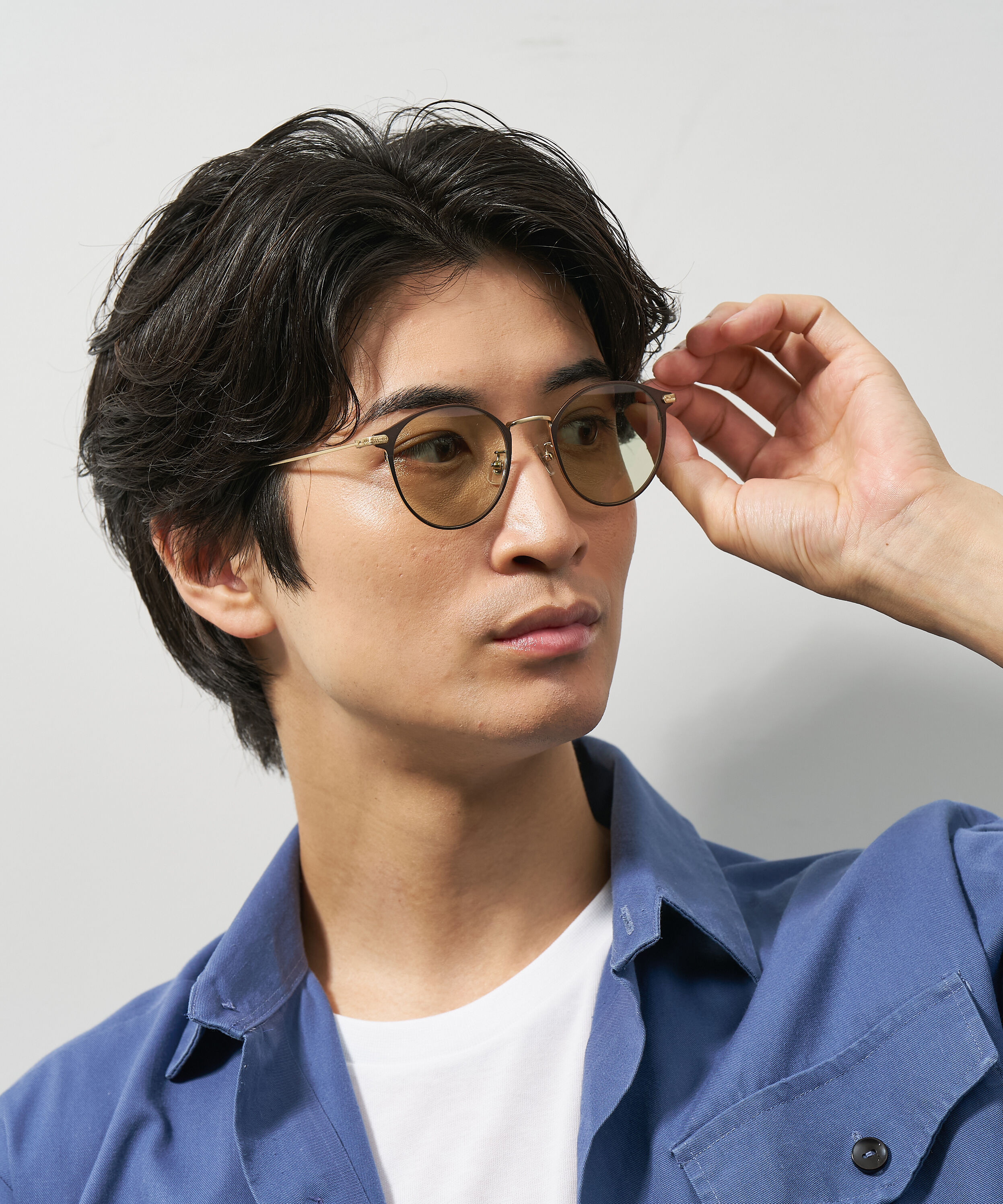  「Zoff | UNITED ARROWS ボストン型 サングラス メタル チタン 軽量 UVカット ユナイテッドアローズ」|サングラス|