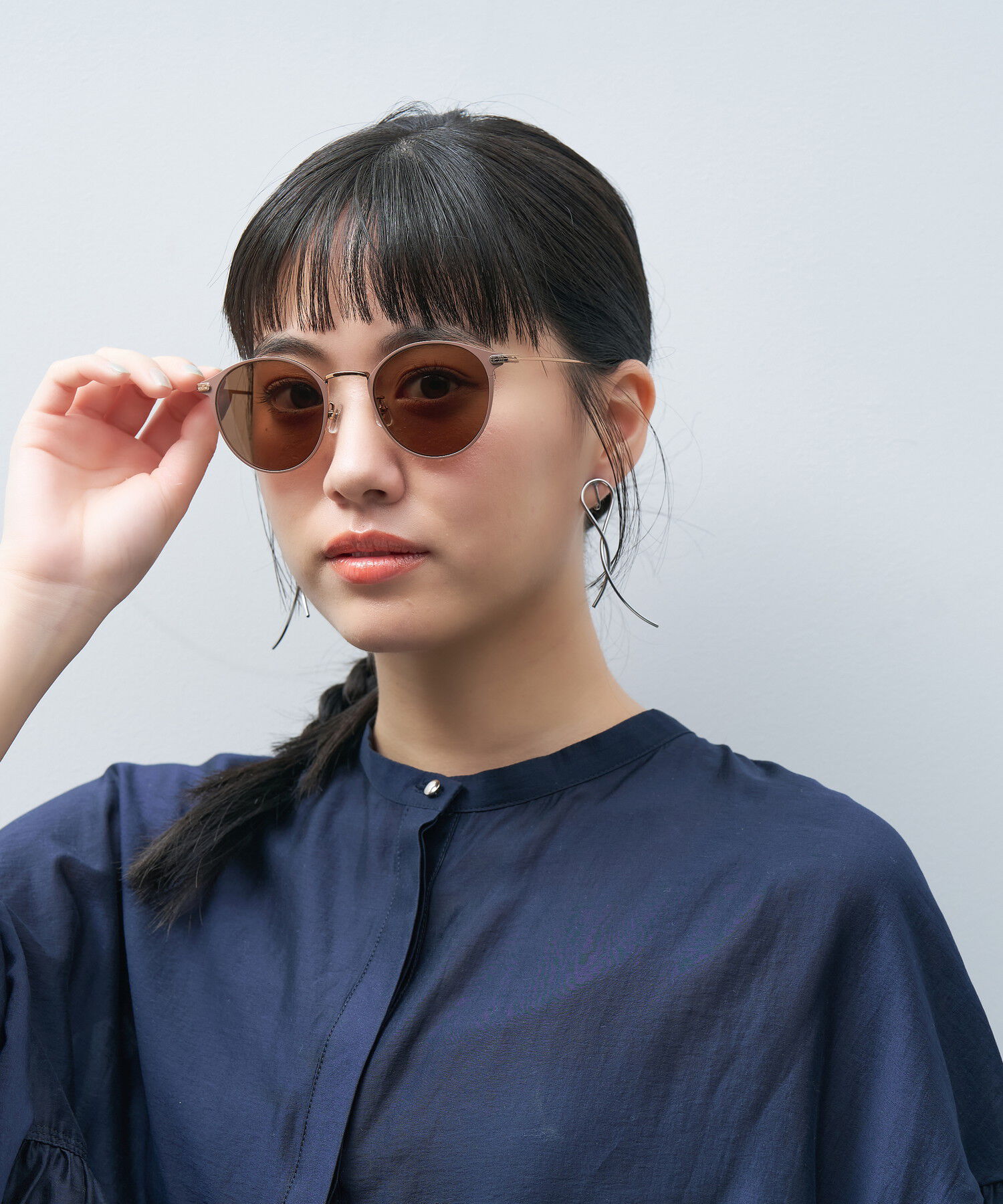  「Zoff | UNITED ARROWS ボストン型 サングラス メタル チタン 軽量 UVカット ユナイテッドアローズ」|サングラス|