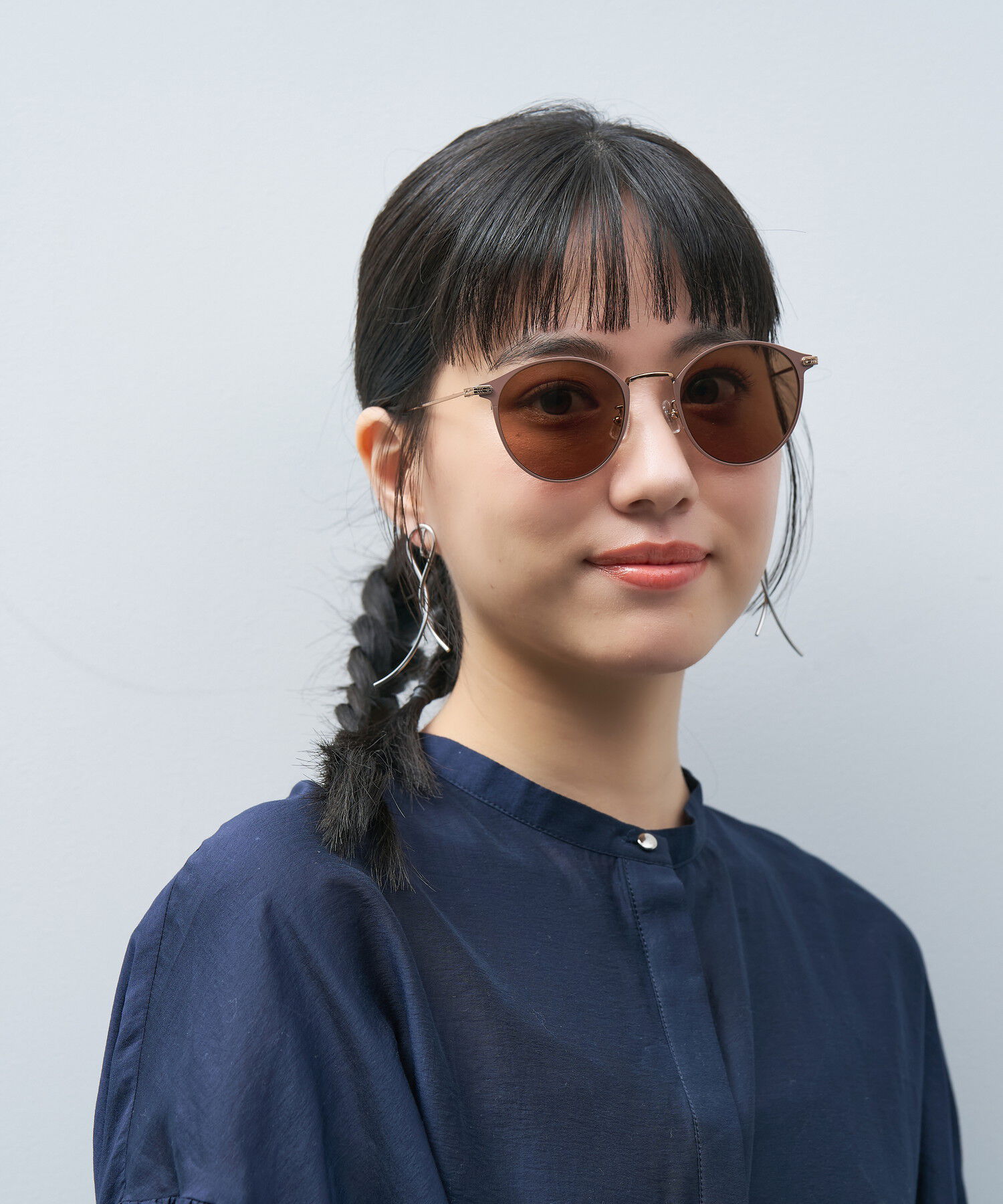  「Zoff | UNITED ARROWS ボストン型 サングラス メタル チタン 軽量 UVカット ユナイテッドアローズ」|サングラス|