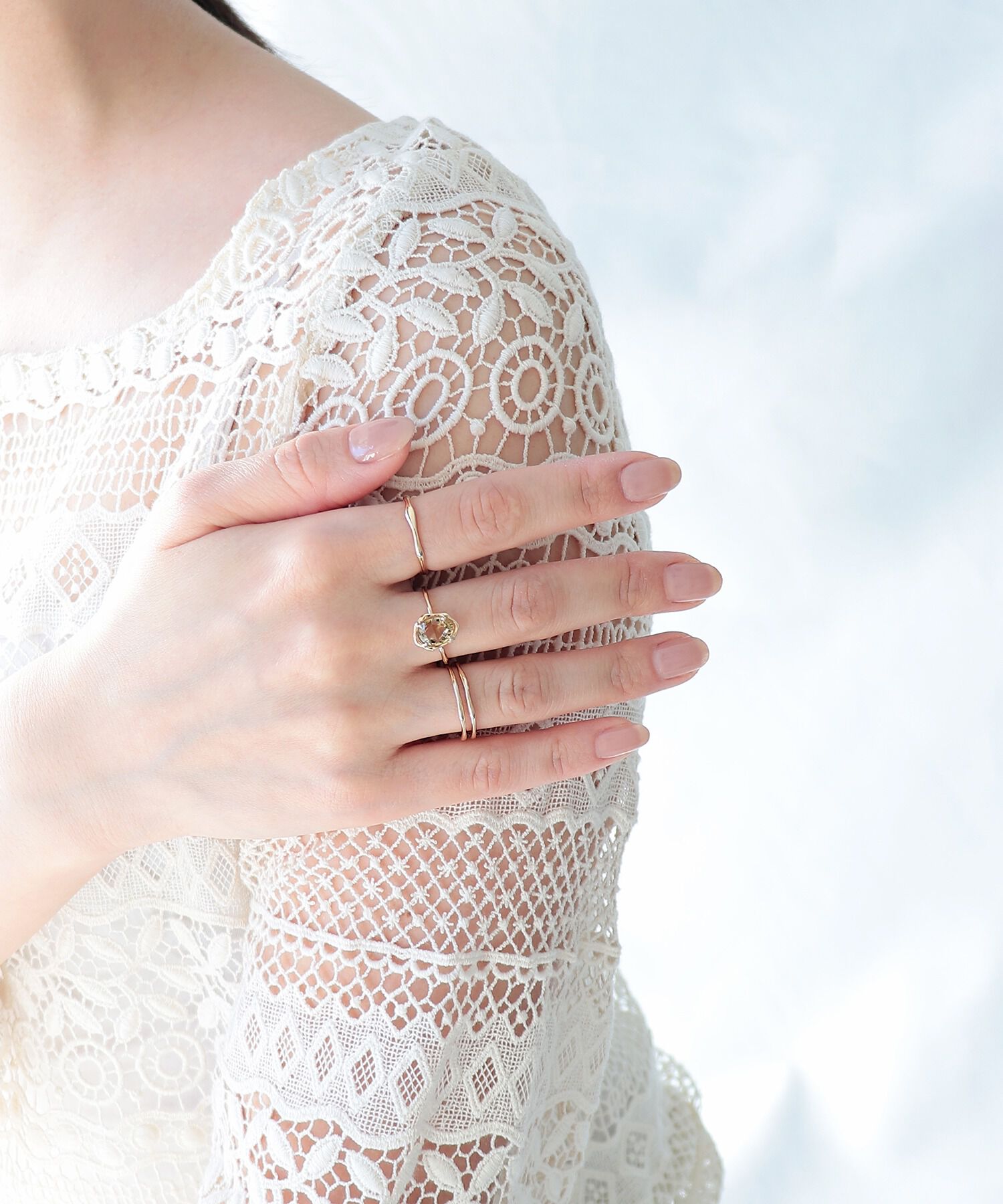  「K10 ニュアンス 2連 リング」|リング|