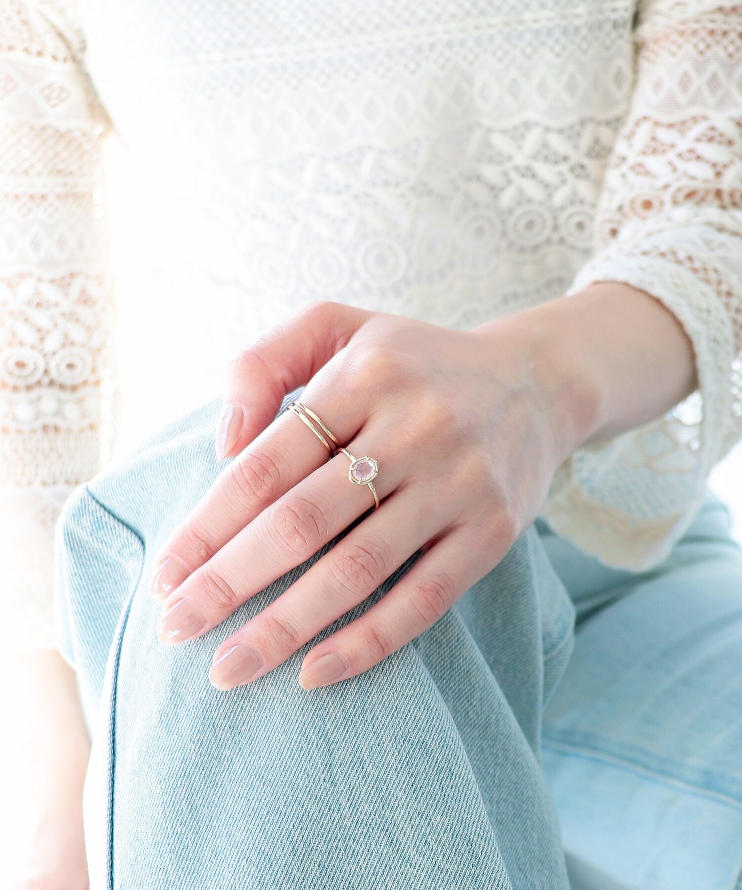  「K10 ニュアンス 2連 リング」|リング|