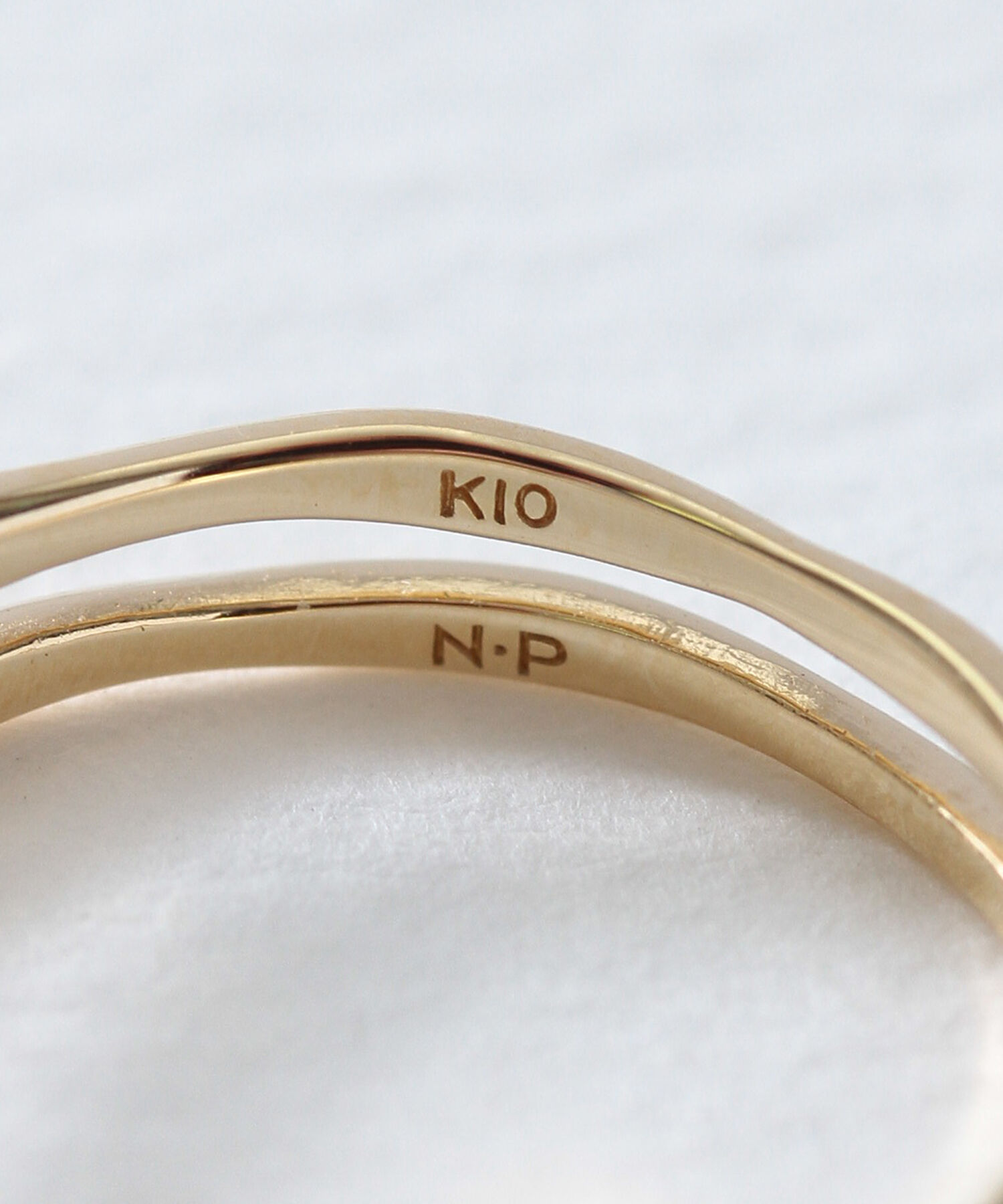  「K10 ニュアンス 2連 リング」|リング|