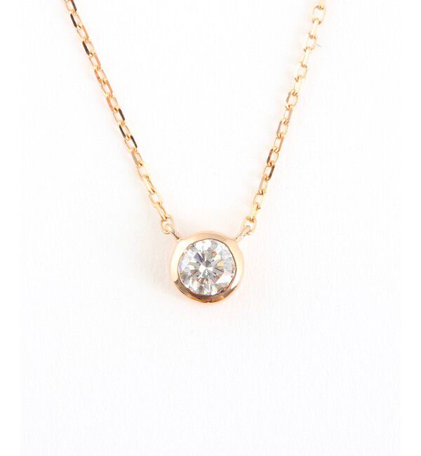 ete「K18 ダイヤモンド 0.2ct ネックレス「ブライト」」|ネックレス|ピンクゴールド