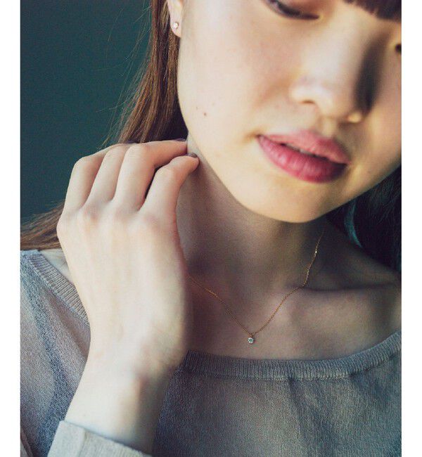 ete「K18 ダイヤモンド 0.15ct ネックレス「ブライト」」|ネックレス|