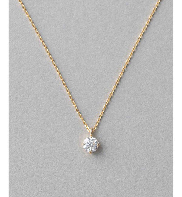 ete「K18 ダイヤモンド 0.2ct ネックレス「ブライト」」|ネックレス|イエローゴールド