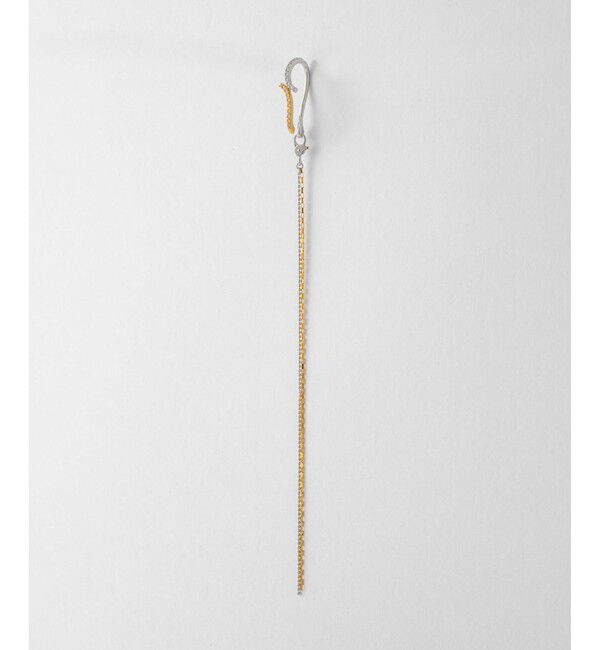 Jouete「メッシュカフス ジルコニア コンビカラー」|イヤリング|シルバー系その他