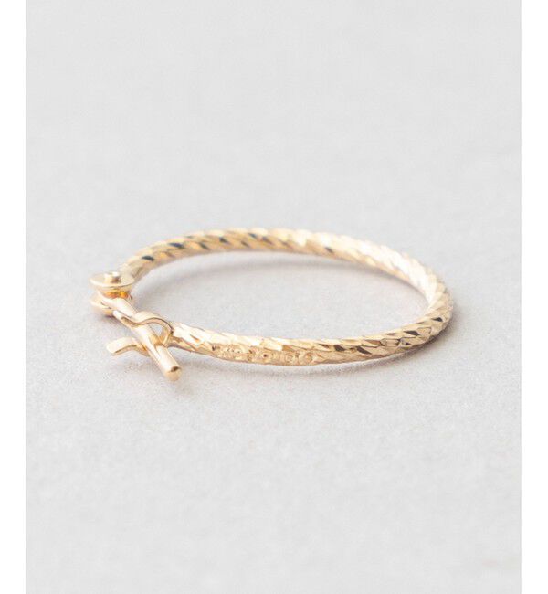 Jouete「K10YG フープピアス【size：M】」|ピアス|