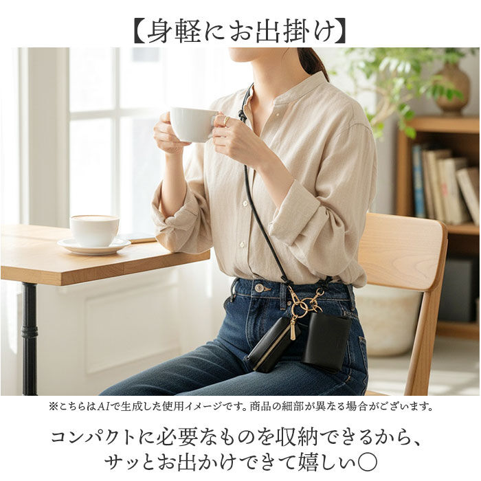 BACKYARD FAMILY「Rename ストラップ付 財布 通販 リネーム RSL24080 二つ折り財布」|財布|