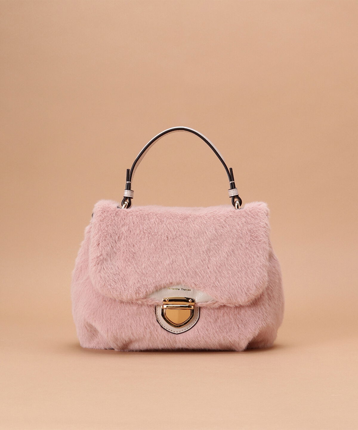 Samantha Thavasa「エコファー トップハンドルバッグ」|ハンドバッグ|ピンク