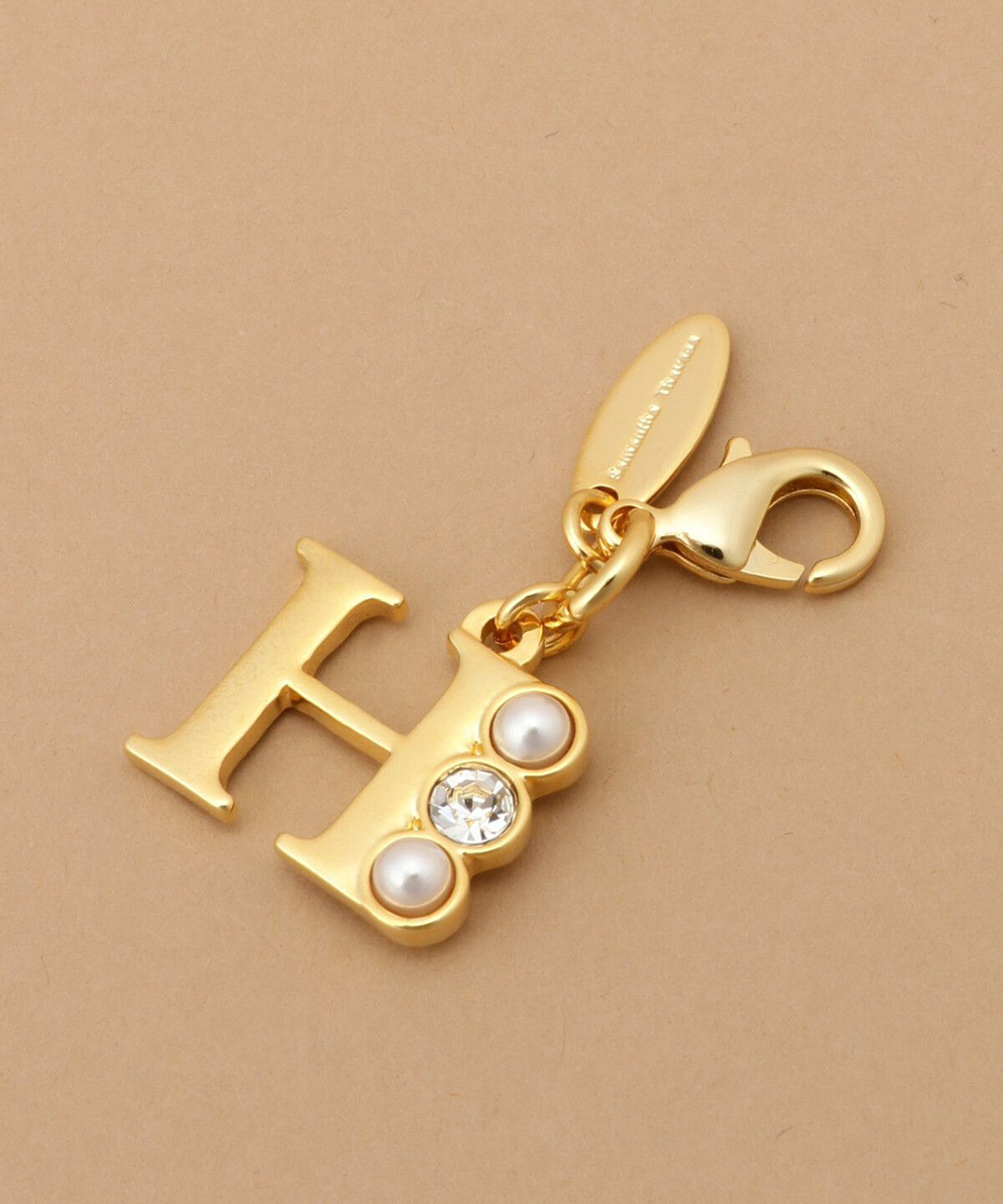 Samantha Thavasa「ビジューイニシャル ファスナーチャーム H」|チャーム・キーホルダー|ゴールド