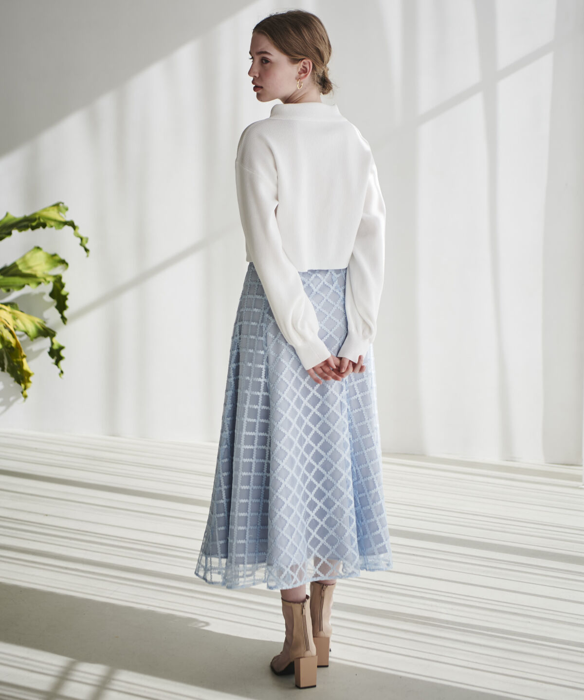 アンドクチュール「ダブルジップ片畦ニットブルゾン」|カーディガン|