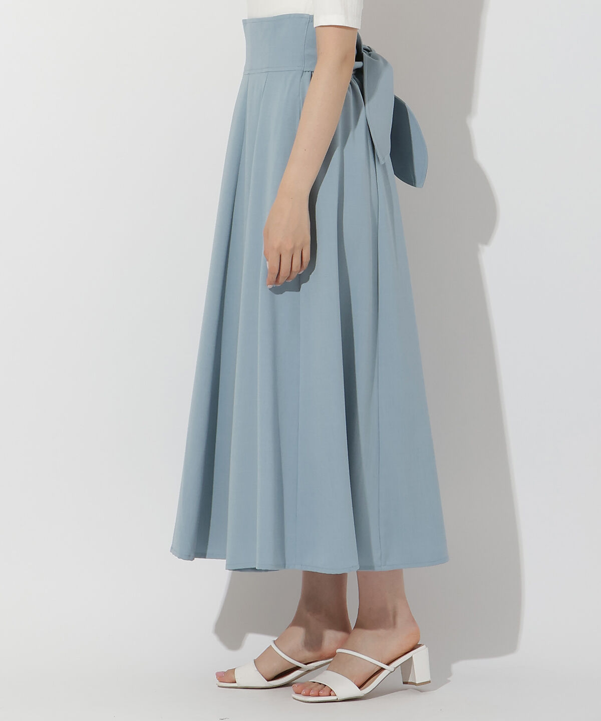 アンドクチュール「バックリボンフレアスカート」|フレア|