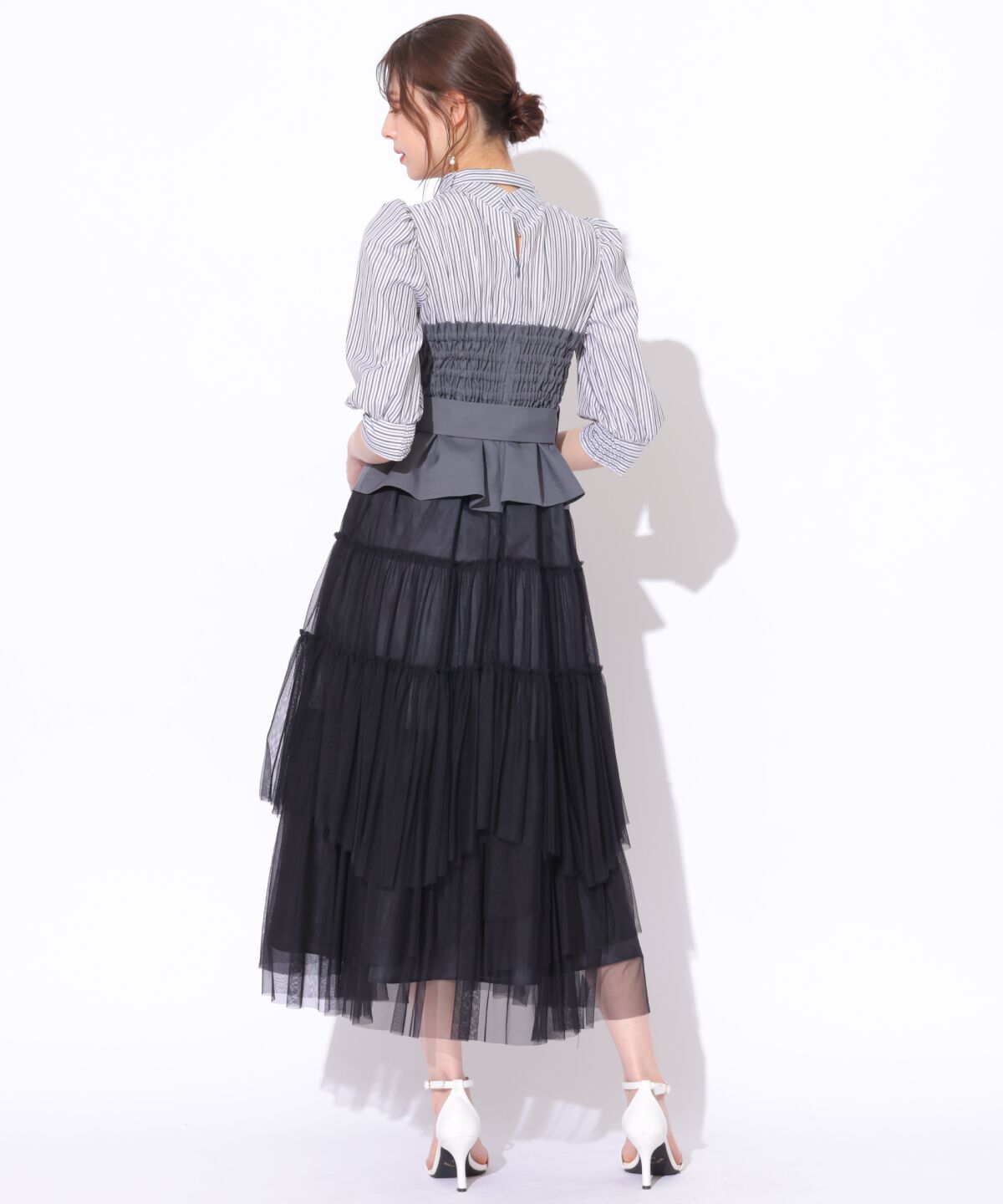 アンドクチュール「ビスチェ切替ドッキングワンピース」|ワンピース|