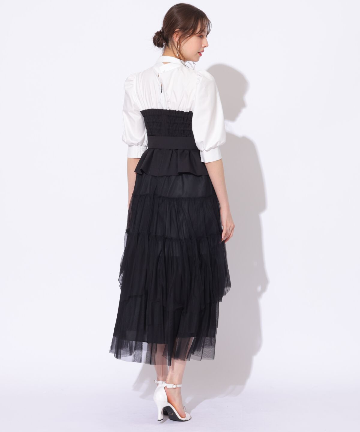 アンドクチュール「ビスチェ切替ドッキングワンピース」|ワンピース|