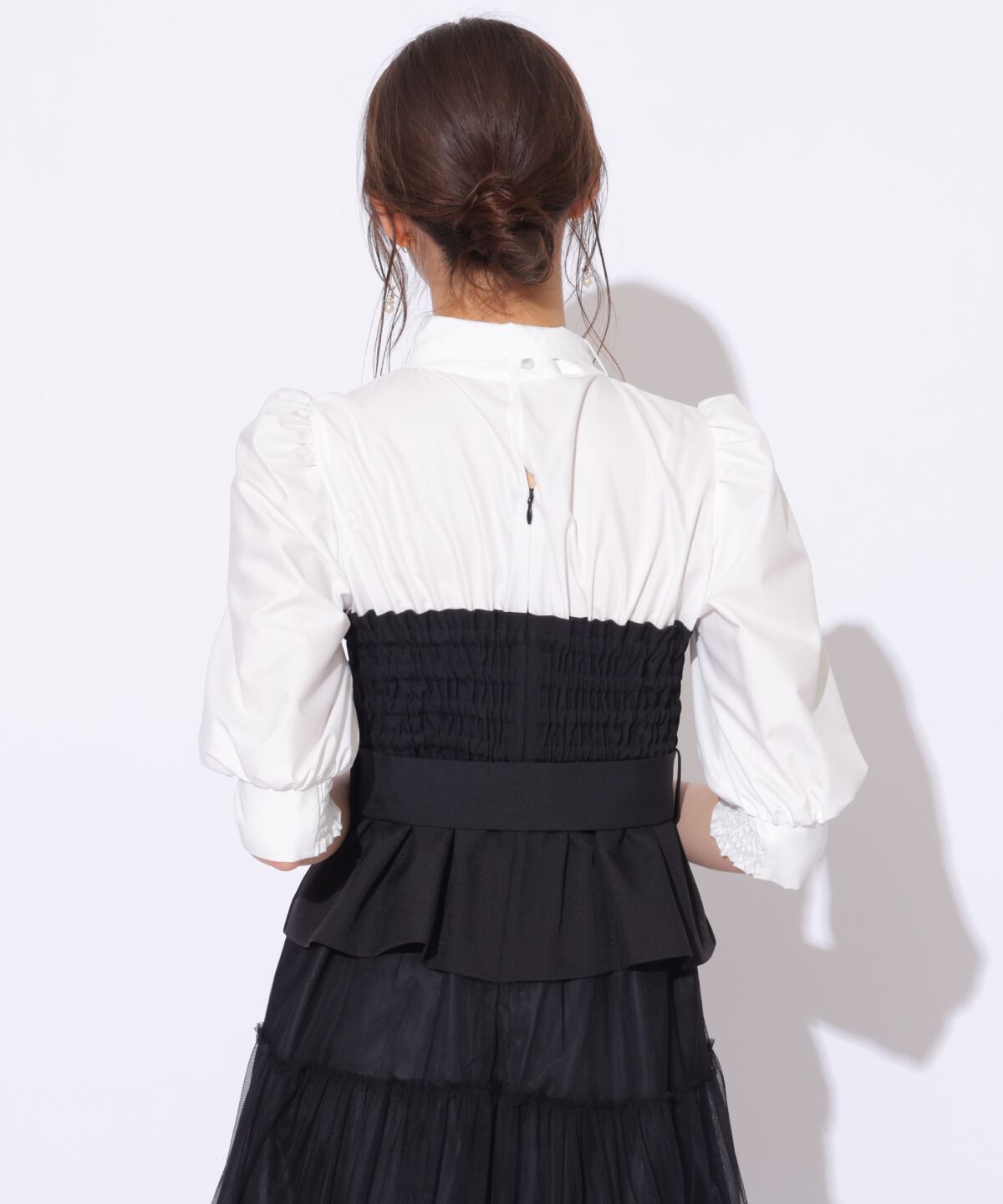 アンドクチュール「ビスチェ切替ドッキングワンピース」|ワンピース|