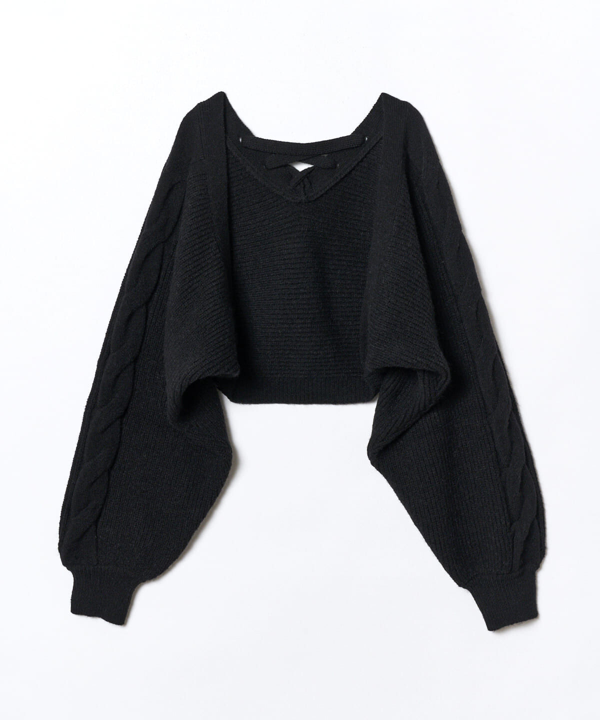 REDYAZEL「バックレースアップケーブルボレロ」|カーディガン|