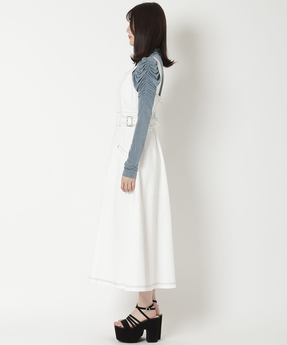 REDYAZEL「ステッチカラーワンピース」|ジャンパースカート|