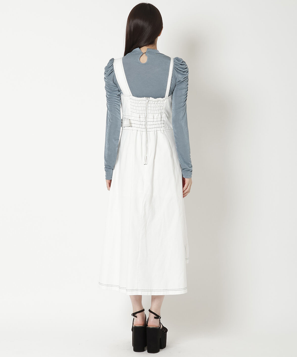 REDYAZEL「ステッチカラーワンピース」|ジャンパースカート|