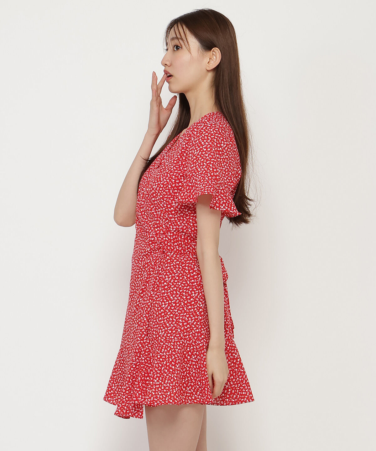 REDYAZEL「カシュクールフリルミニワンピース」|ワンピース|