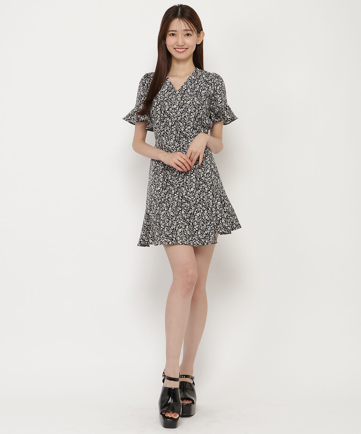 REDYAZEL「カシュクールフリルミニワンピース」|ワンピース|