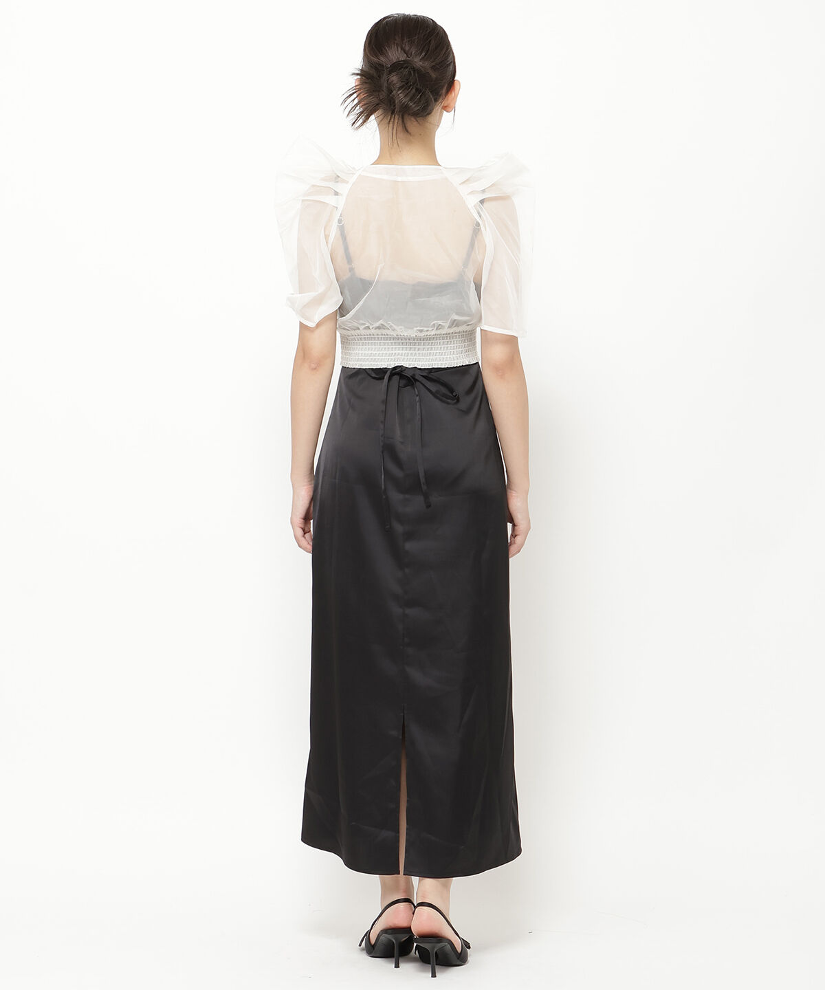 REDYAZEL「シアーブラウス＆キャミワンピースセット」|ワンピース|