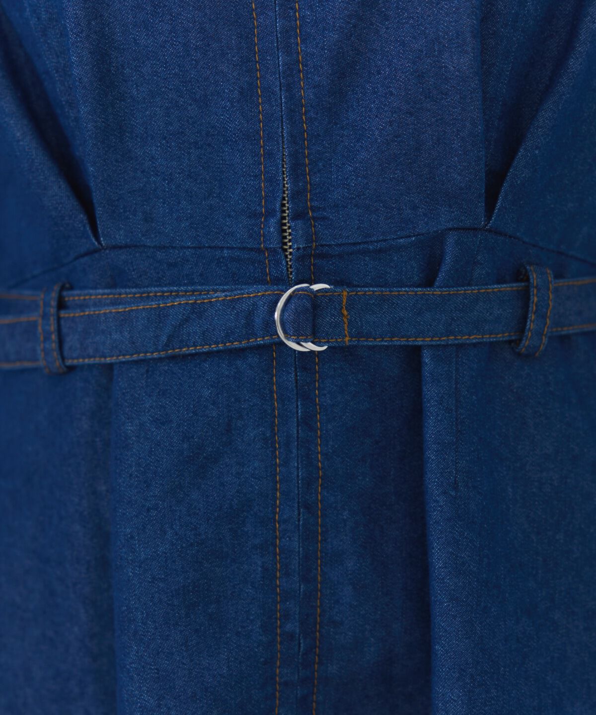 REDYAZEL「フロントジップスクエアネックフレアワンピース」|ワンピース|