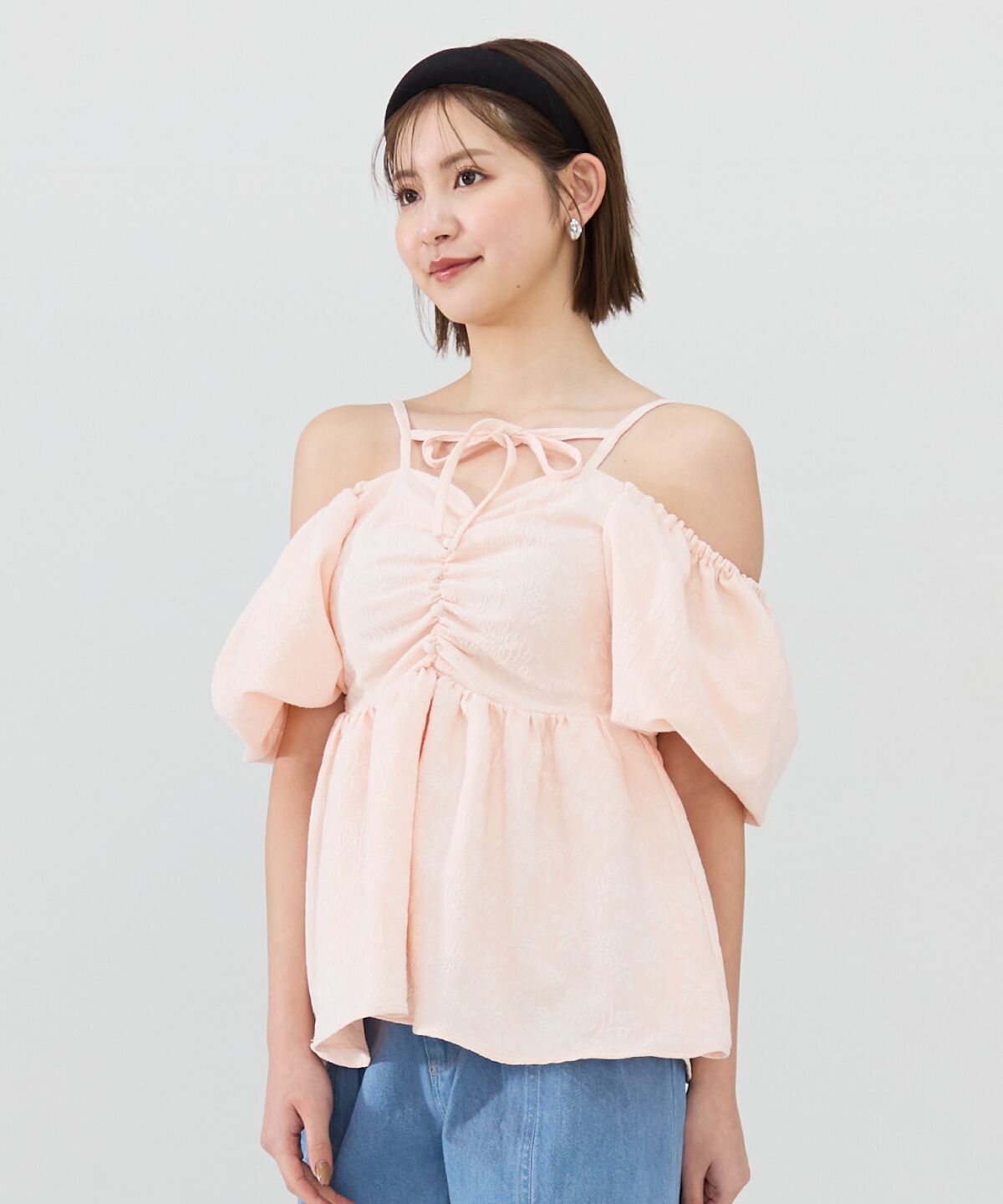 REDYAZEL「２WAYジャガードペプラムトップス」|シャツ・ブラウス|