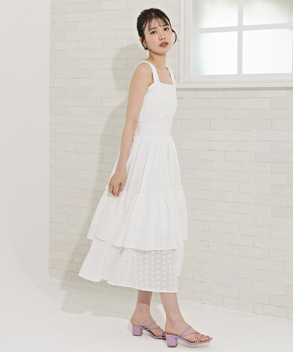 REDYAZEL「コットンレースティアードワンピース」|ワンピース|