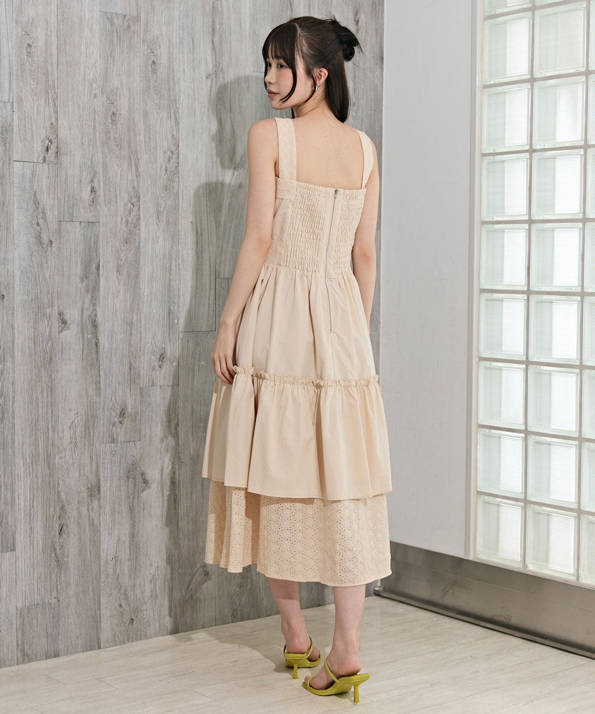REDYAZEL「コットンレースティアードワンピース」|ワンピース|