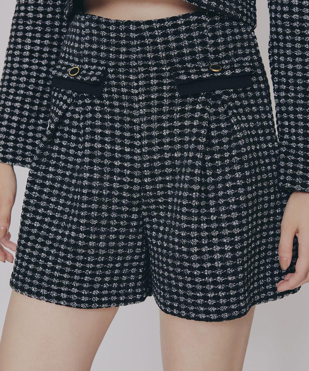 REDYAZEL「カットツイードジャケット&times;ショートパンツセットアップ」|ワンピース|