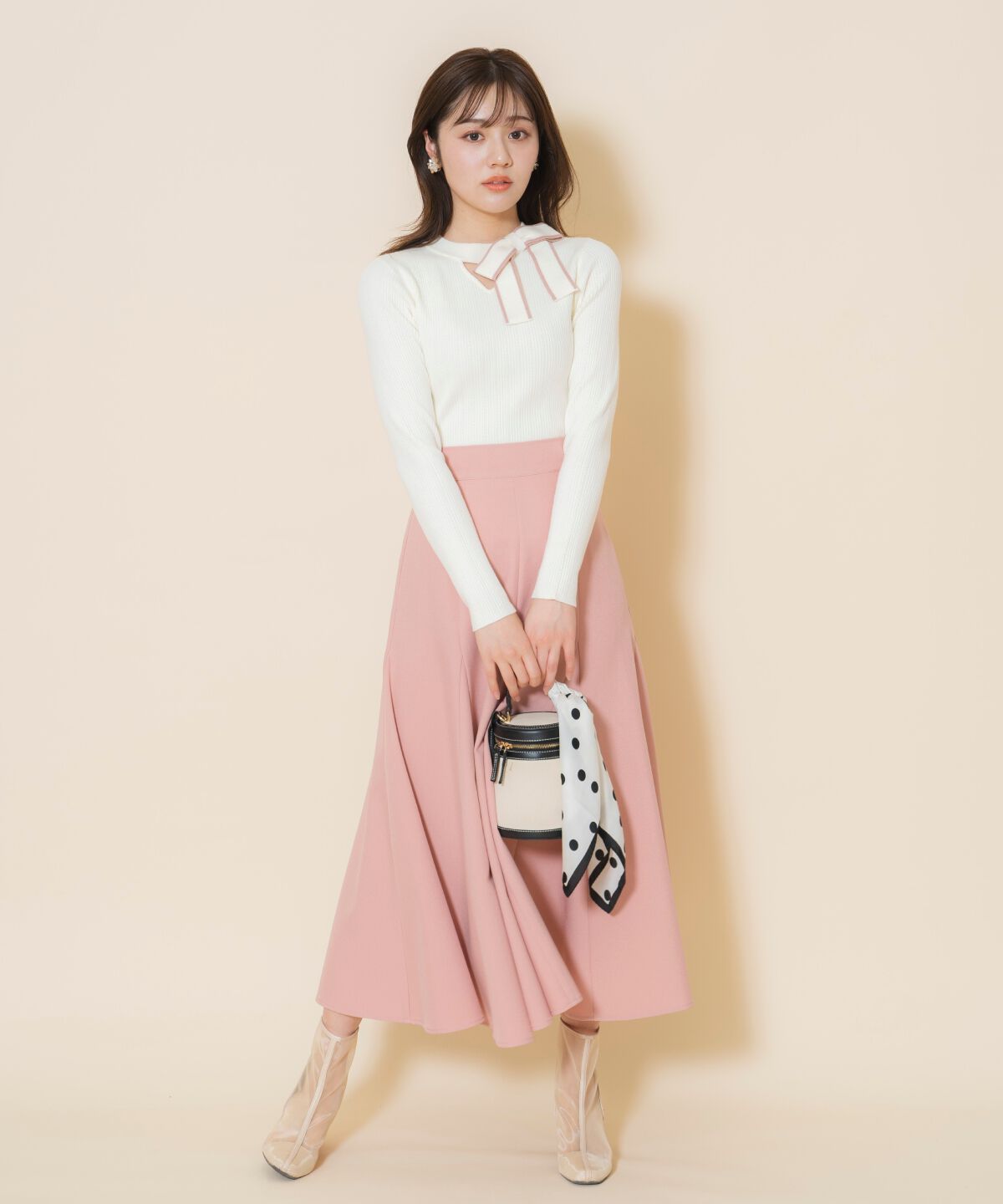 WILLSELECTION「アシメリボンプルオーバー」|ニット・セーター|