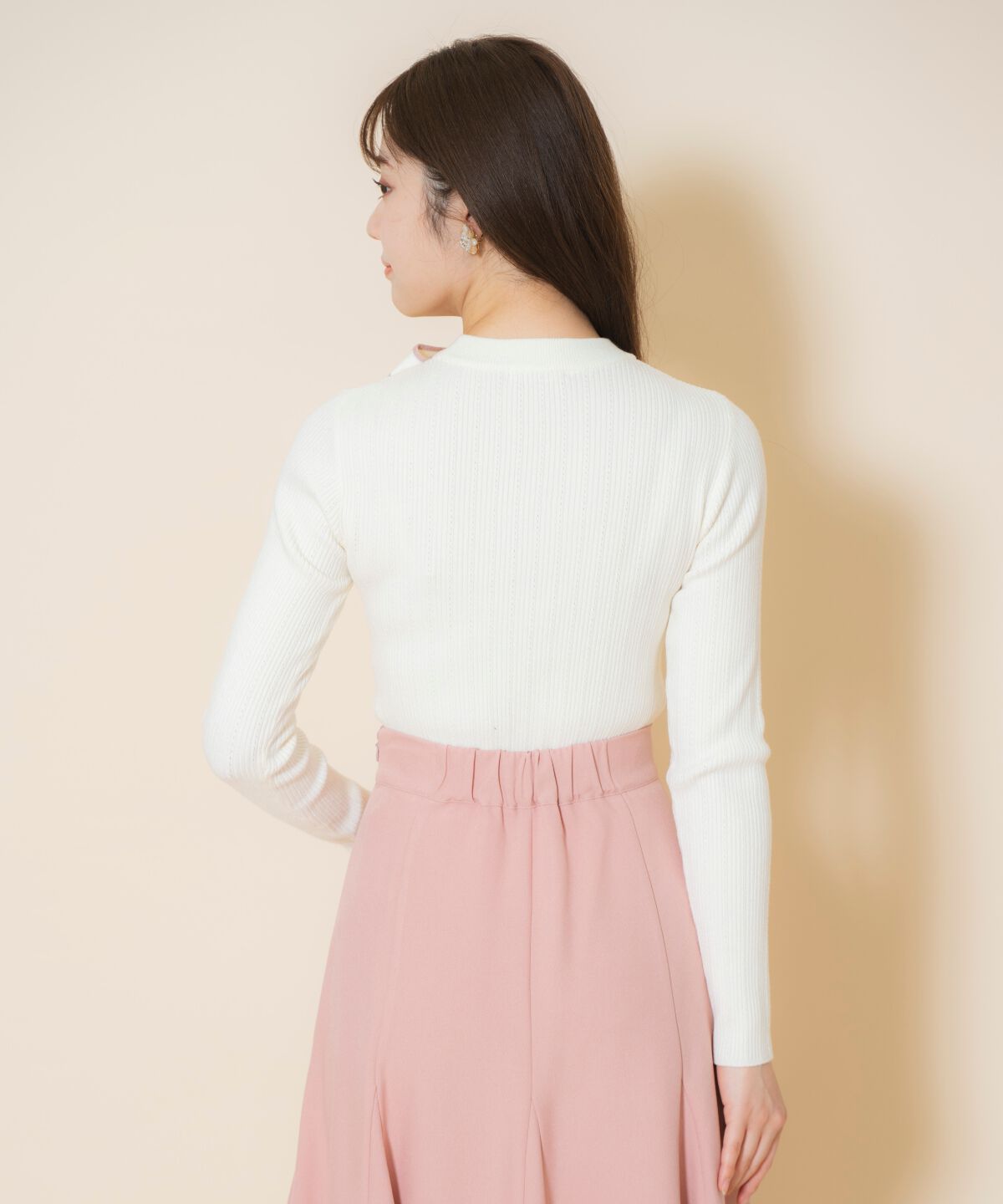 WILLSELECTION「アシメリボンプルオーバー」|ニット・セーター|