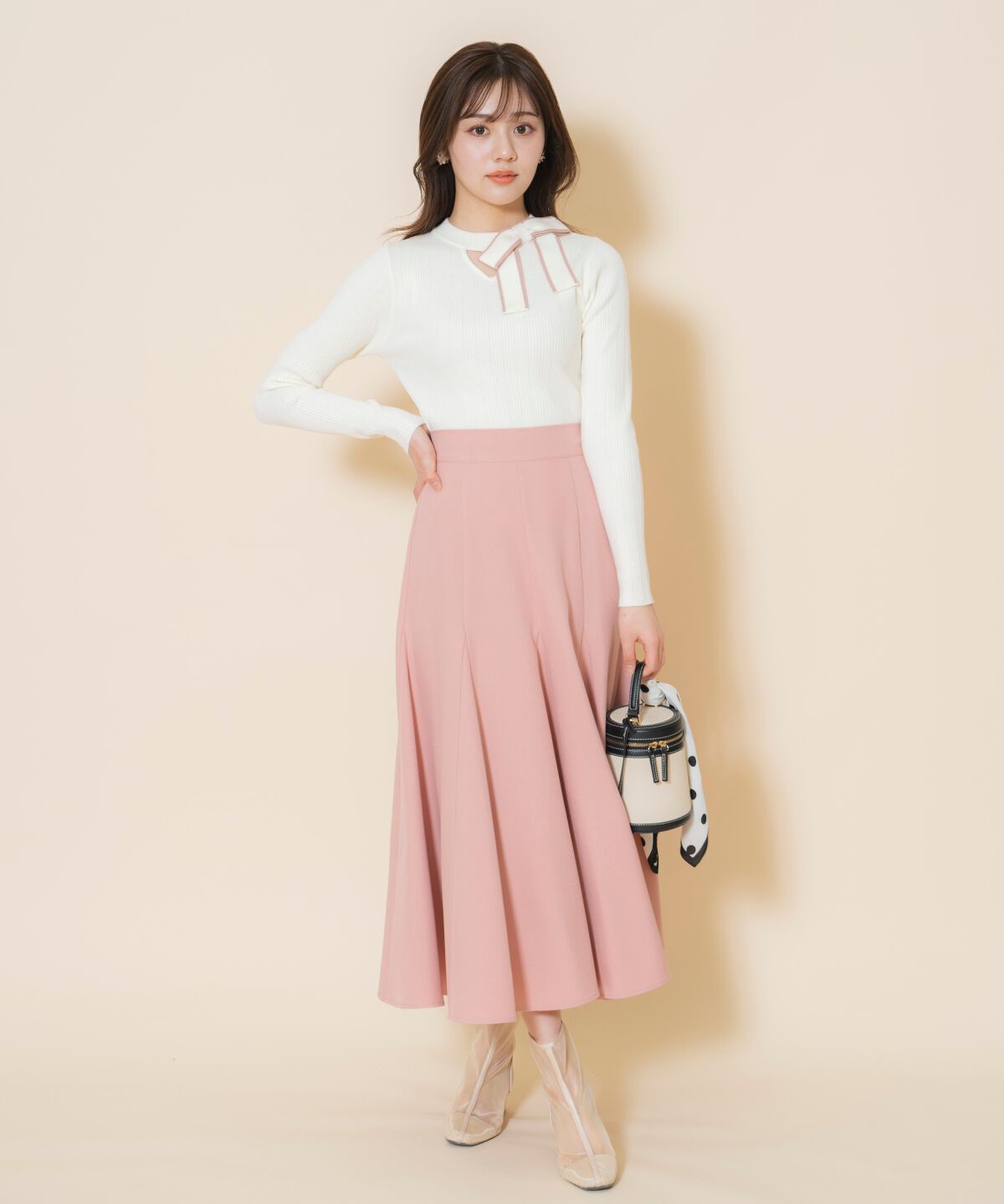 WILLSELECTION「アシメリボンプルオーバー」|ニット・セーター|