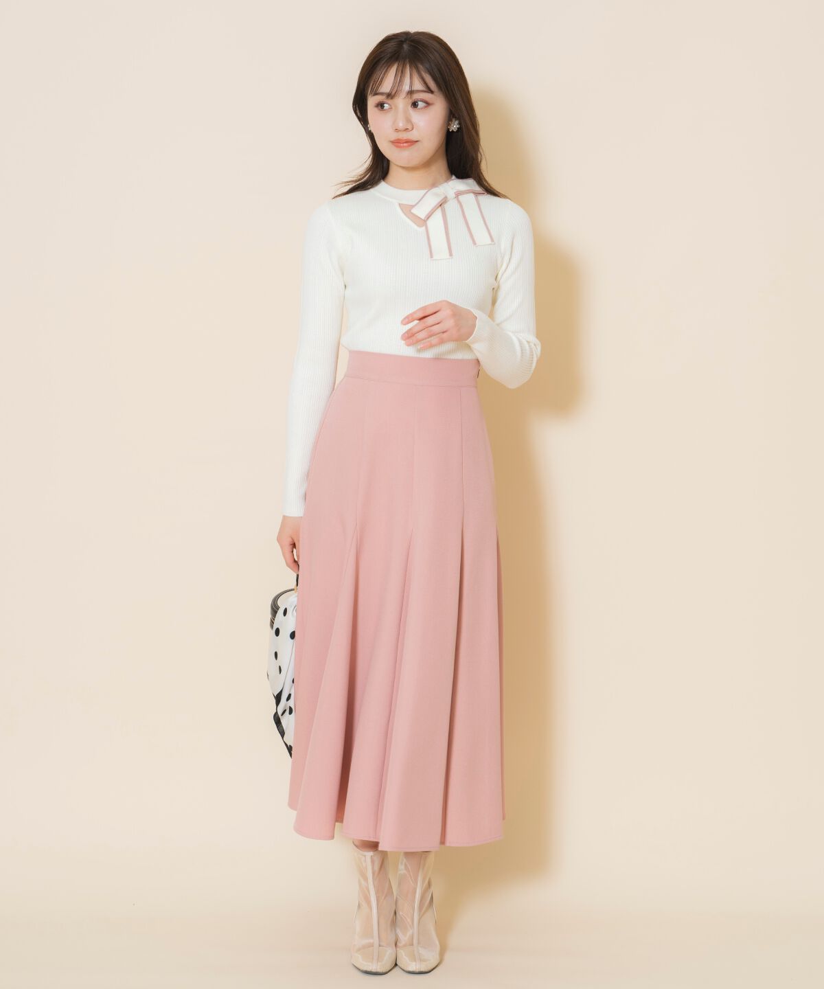 WILLSELECTION「アシメリボンプルオーバー」|ニット・セーター|