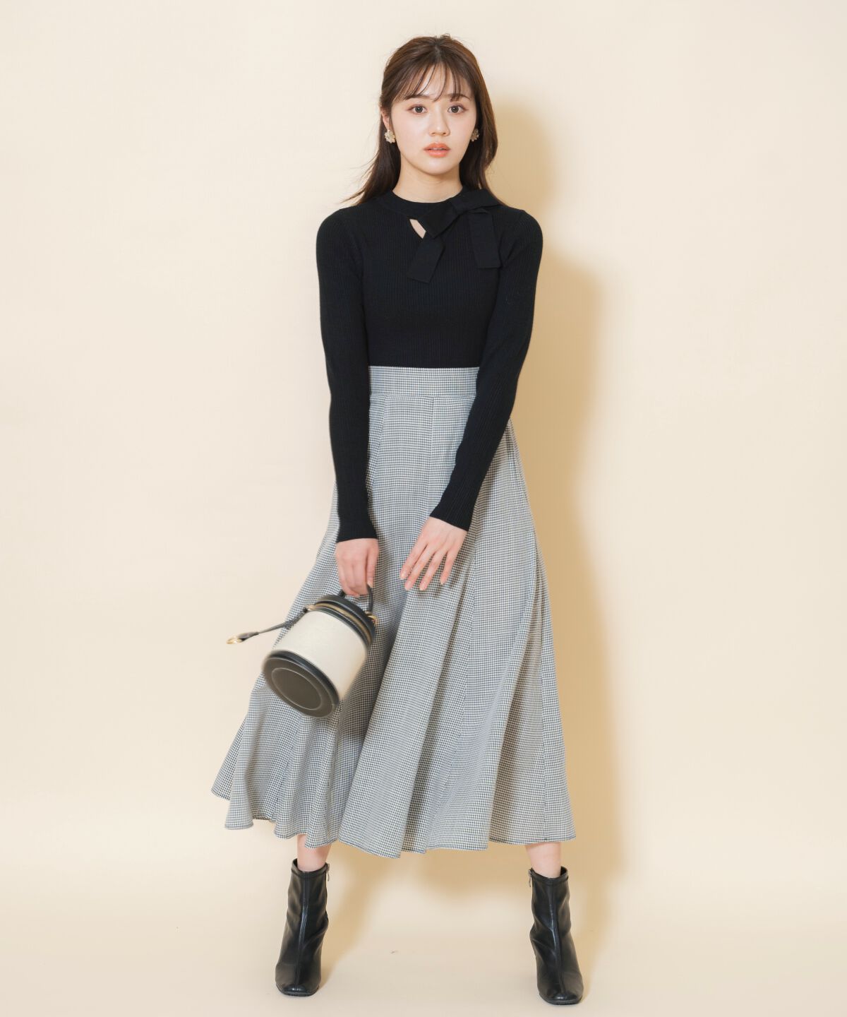 WILLSELECTION「アシメリボンプルオーバー」|ニット・セーター|