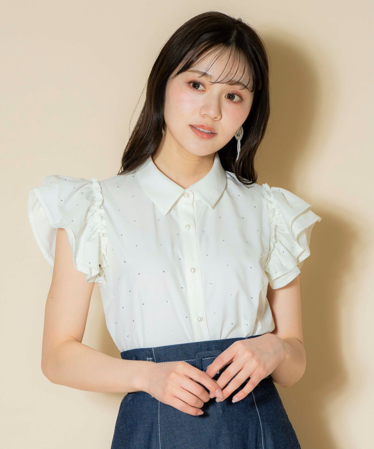 WILLSELECTION「キラキラビジューブラウス」|シャツ・ブラウス|