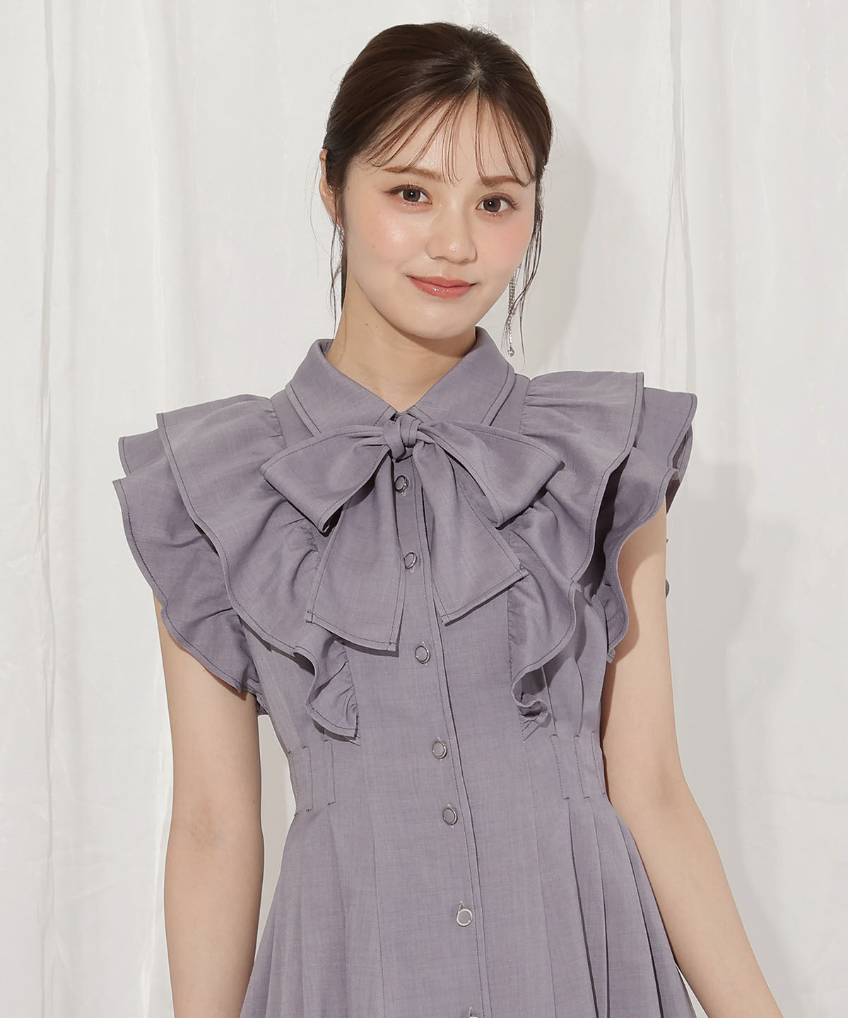 WILLSELECTION「リボンタイタックウエストシャツワンピース」|ワンピース|