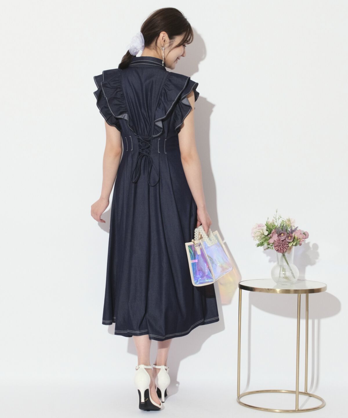 WILLSELECTION「リボンタイタックウエストシャツワンピース」|ワンピース|